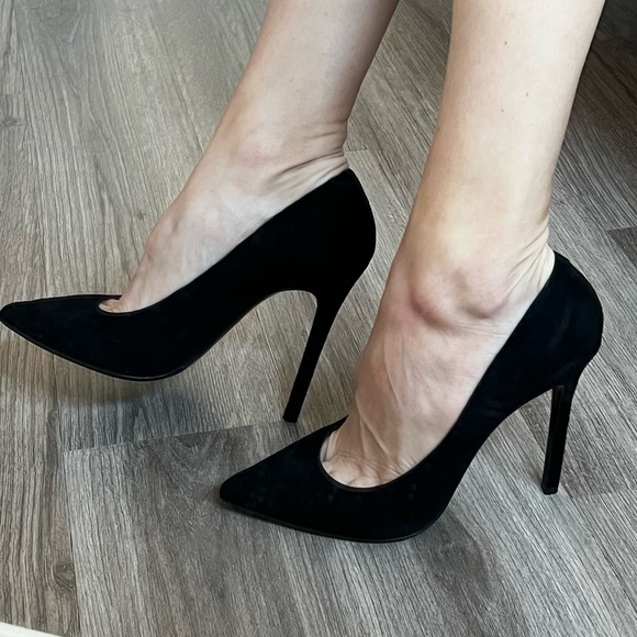 Nando Muzi Shoes - Nando Muzi Italian Black Suede high heels shoes 39,5 size( US 9)